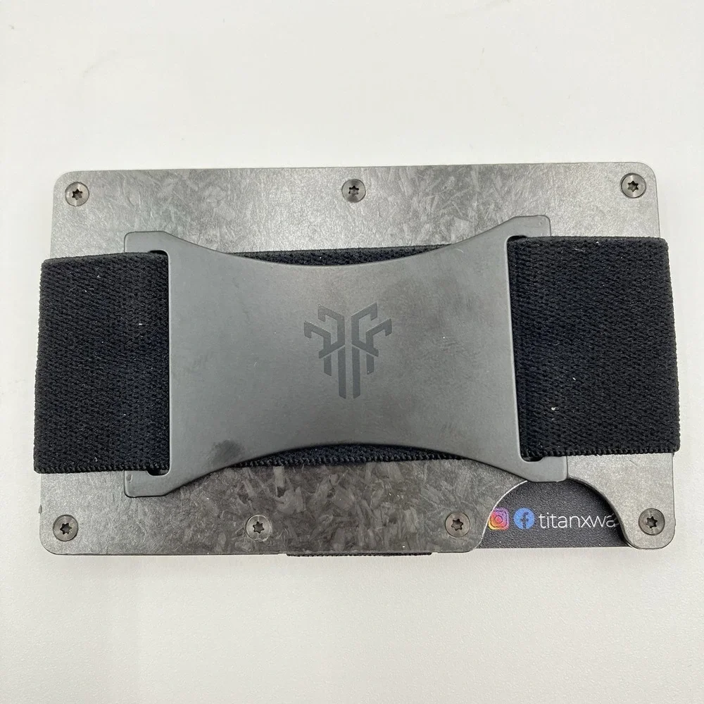 Titan X Pro Edition Forged Carbon Fiber Minimalist RFID Blocking Wallet Black